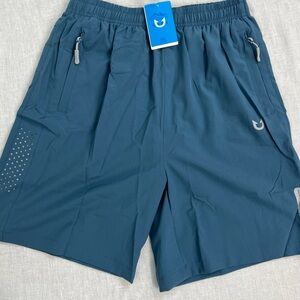 Northyard Men's Athletic Shorts Blue Size Small Elastic Waist Drawstring Pockets